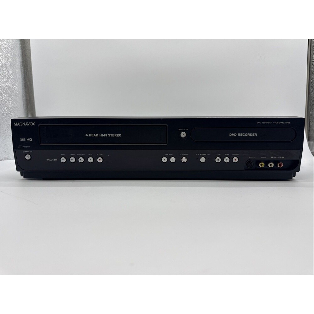 Magnavox ZV457MG9 DVD Player / VCR Combo Tested DVD Works Eats VHS Needs Cleaned